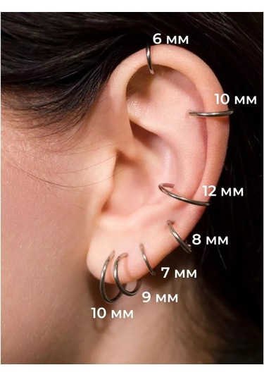 Spikes Titanyum Halka Septum, Kulak, Burun Piercing Küpesi 73306153 Diğer