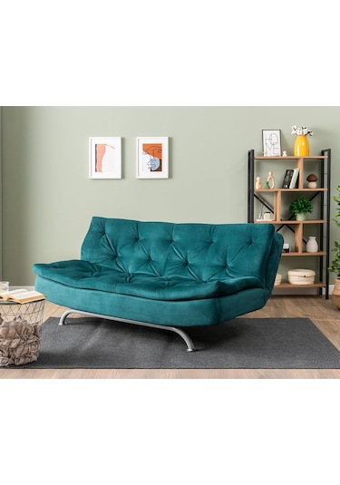 Pafu Rivo Üçlü Yataklı Koltuk - Soho Petrol Petrol Yeşili