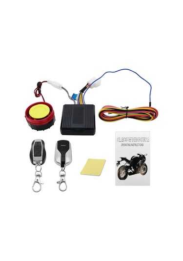Geeksen 12v Motosiklet Alarm Sistemi - Uzaktan Başlatma, Kilitleme Ve Çalma Önleme İle 2 Kumandalı