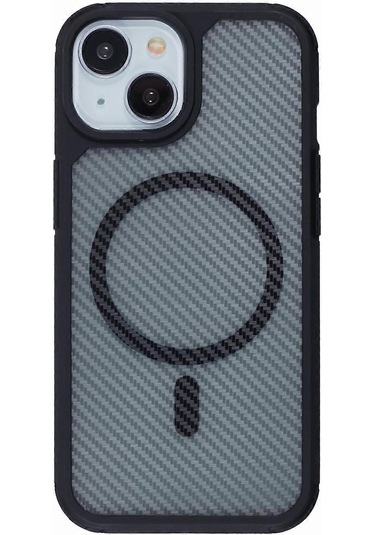 İphone 15 Kılıfı İçin Magsafe Karbon Fiber Tpu Pc Düşmeye Karşı Telefon Kılıfı İle Uyumlu