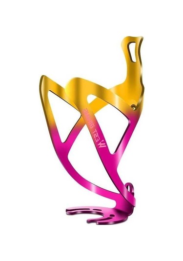 Pazly West Biking Alüminyum İçecek Şişesi Tutucu, Altın Pembe Degrade, 40g, 14.5x7.2x8 Cm, Bisiklet İçin Çok Renkli