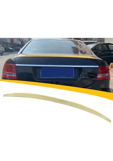 Audi A6 C6 Bagaj Üstü Spoiler Parlak Siyah Spoyler Plastik İthal 2005-2011