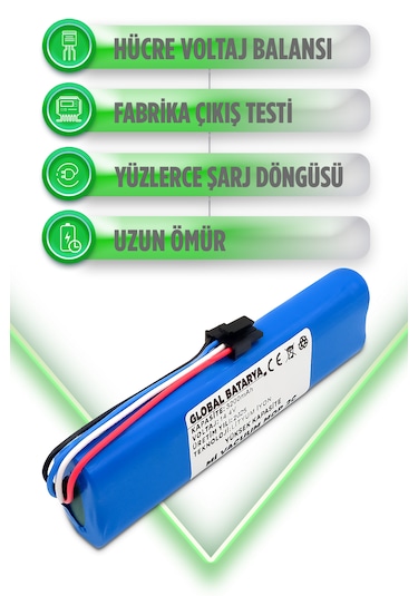 Xiaomi Mi Robot Vacuum Mop 2c Uyumlu Batarya 3200mah Li-ion Pil