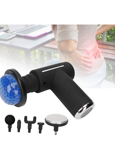 Kochler Sıcak ve Soğuk Terapili Şarjlı Masaj Tabancası Cihazı Sporcu Masaj Aleti Siyah