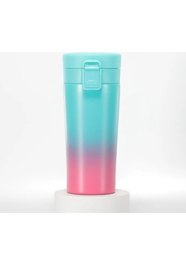 380 Ml Çift Katlı Mug Termos Filtreli Kapak - Çok Renkli Çok Renkli