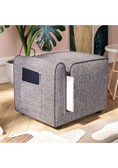 Paris Cepli Ve Dergilikli Puf, Oturma Odası, Antre Puf, Gri Gri