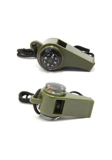 Nikula Çok Fonksiyonlu Askeri Pusula Düdük-Pusula-Termometre