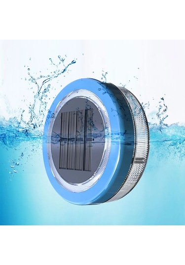 Güneş Led Havuz Işık Sualtı Güneş Duvar Lambası Su Geçirmez Açık Mavi