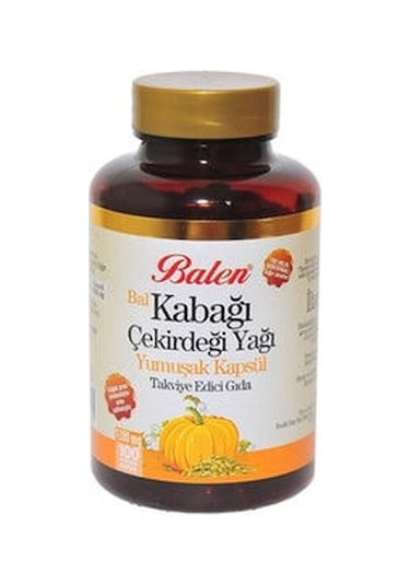 Balen Bal Kabağı Çekirdeği Yağı Yumuşak Kapsül (100 Kapsül)