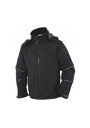 Softshell İş Montu Su Geçirmez Ceket Siyah Sarı