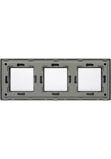 Dealuxx Cam Üçlu Gri Priz Çerçevesi 196471842