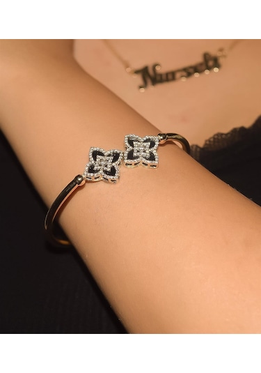 Taşlı Vaan Cleef Model Altın Bilezik 64035486