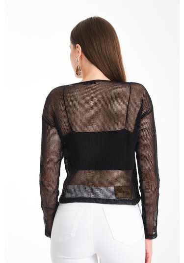 By Papi Kare File Bluz Siyah