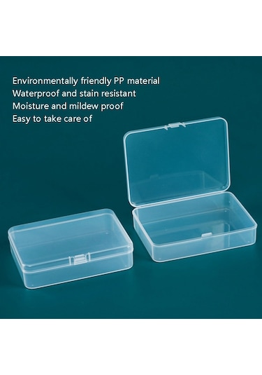 Sones 10 Adet Dikdörtgen Pp Plastik Kutu Şeffaf Ambalaj Kutusu Kapaklı Plastik Parçalar Donanım Alet Saklama Kutusu