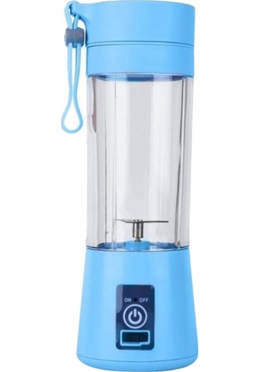 Portatif Taşınabilir Usb Şarjlı Mikser El Blender Mavi 380 ML