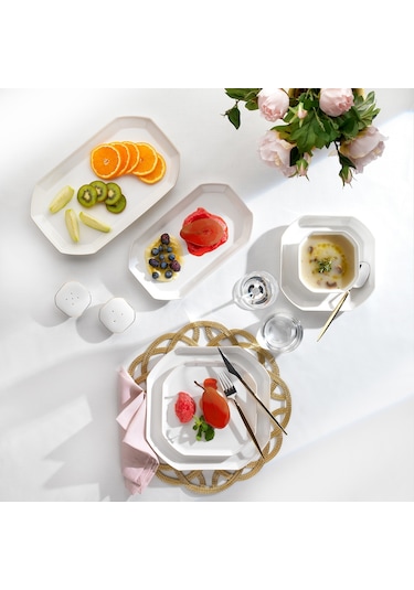 Schafer Graceful Bone Yemek Takımı 56 Parça-gold