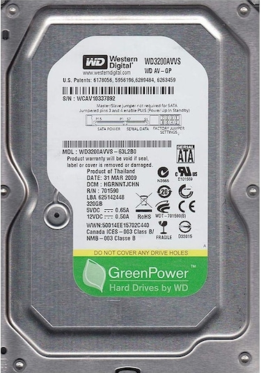 Western Digital AV-GP WD3200AVVS 320 GB HDD
