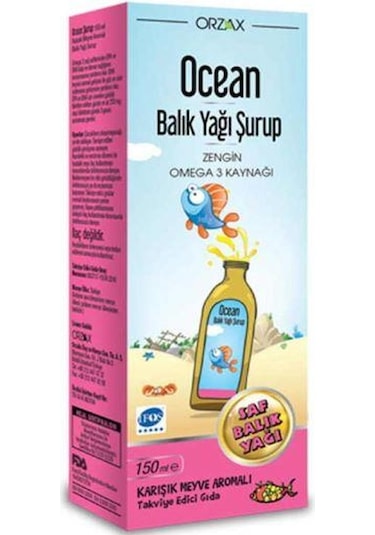 Ocean Fish Oil Tutti Frutti Karışık Meyve Aromalı Şurup 150 Ml