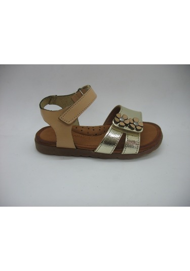 Piarmoni 01219 Deri Ortopedik Altın Sandalet 21-25 Bej