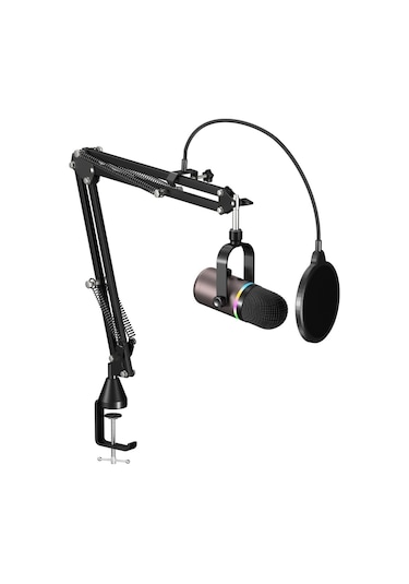 Havit Gamenote Gk63 Pro Rgb Gaming Profesyonel Oyuncu Yayıncı Mikrofonu Ve Masa Standı