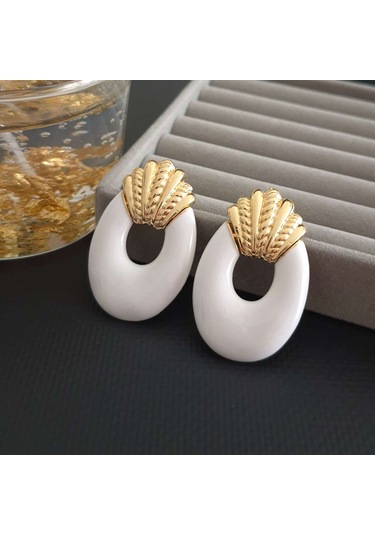 Vip Özel Seri Çift Renk Vintage Kadın Küpe Çok Renkli