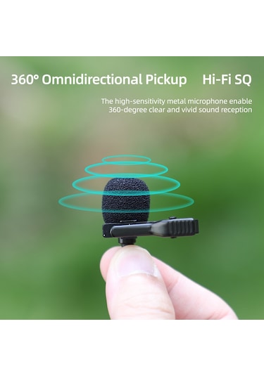 Insta360 Ace / Ace Pro Sunnylife Yaka Klipsi Type-c Kayıt Mikrofonu İçin Siyah Diğer