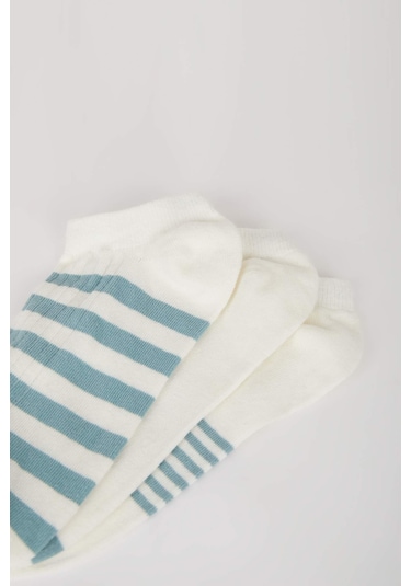 Defacto Erkek 3lü Pamuklu Patik Çorap D9947axnswt1 Beyaz