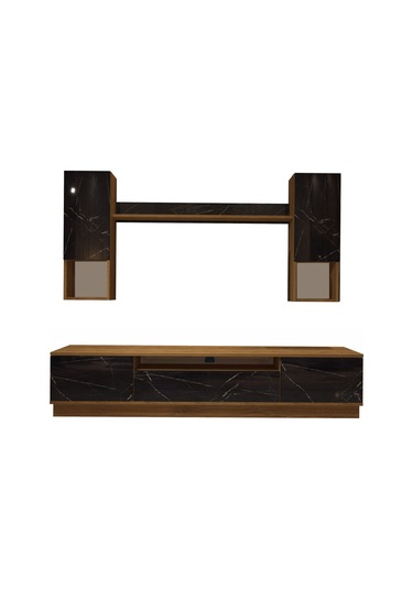 Decoraktiv Trio 5das Mdf Tv Ünitesi Tv Sehpası Pera - Siyah Mermer
