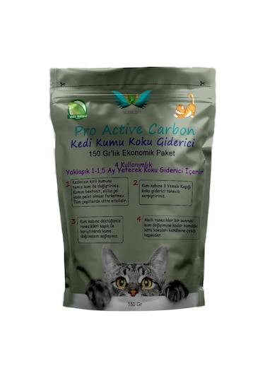 Pro Active Carbon Dört Kullanımlık Kedi Kumu Koku Giderici 150 G