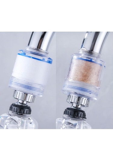 Su Arıtmalı Şeffaf 360 Derece Döner Musluk Başlığı