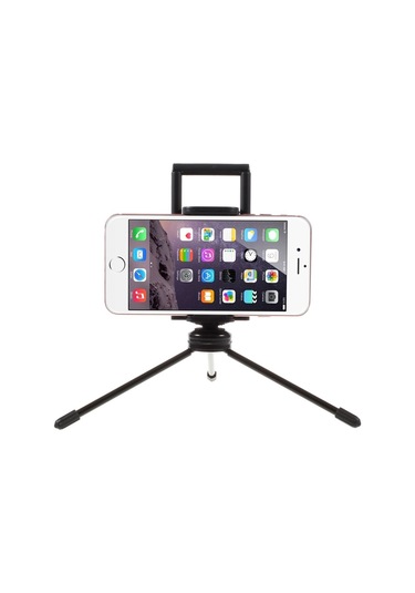 Butu Çok Fonksiyonlu Mini Metal Tripod + İphone İpad Samsung Akıllı Telefon Tabletleri İçin Çift Kelepçe