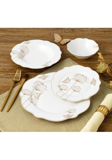 Roy King Cammelia 24 Parça 6 Kişilik Yemek Takımı