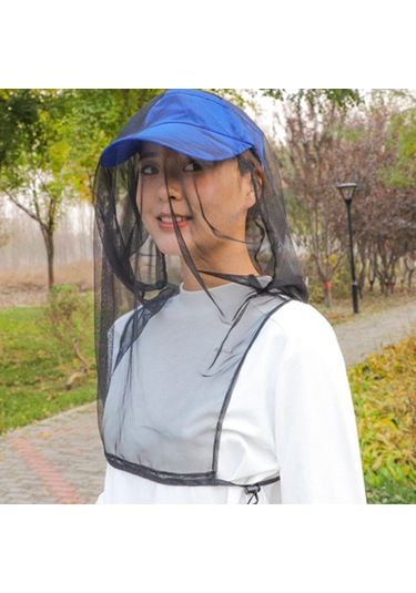 Suntek Yüz Mesh Net Balıkçılık Yürüyüş Açık Siyah