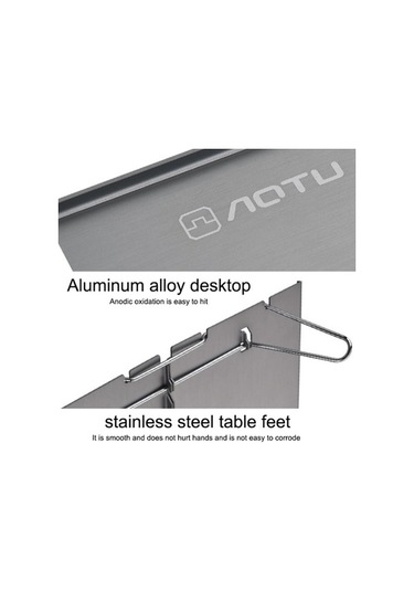 Novahub Aotu At6759 Açık Hava Hafif Katlanır Küçük Masa Gümüş-pembe Gümüş Gri Pembe