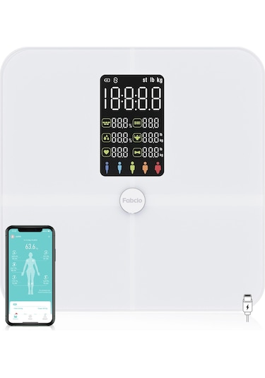 Fabcio Fitsmart Plus Bloetooth Çok Fonksiyonlu Yağ Ölçer Akıllı Tartı