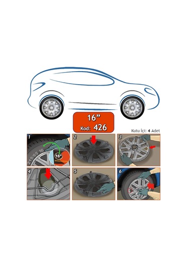 Renault Jant Kapağı 16 inç Kırılmaz ve Esnek