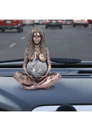 Singree Gaia Tanrıçesi Betimsel Heykel, Reçine Materyal, 3d Relief, Antik Yunan Mitolojisi, Ev Dekorasyonu Süsü Kahverengi