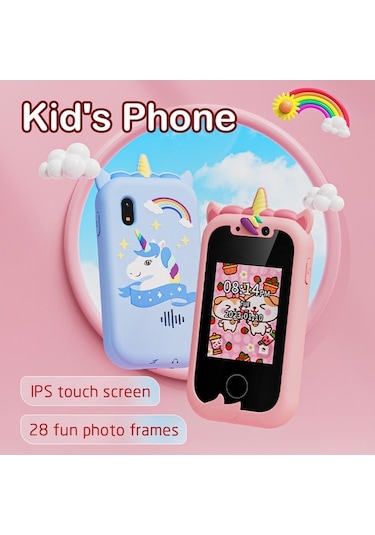 Novahub Çocuk Telefonu, 3-12 Yaş Arası Kız/erkek İçin Dokunmatik Oyuncak Telefon Pembe