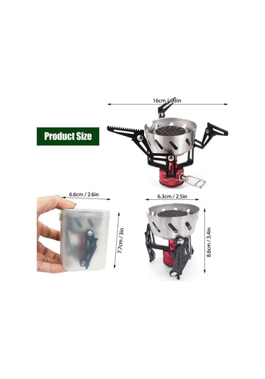 Skycity Yüksek Rakımda Kullanım İçin 3200w Hızlı Isıtıcı, Rüzgar Dayanıklı Ve Hafif Entegre Butan Ocağı - Outdoor Aktivitelere İdeal Siyah