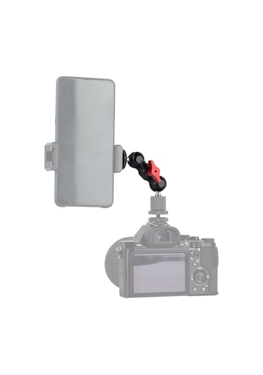 Ranyeek Alüminyum Çift Toplu Başağzı - Evrensel 1/4 Vida, 2kg Yük Taşıma, Dijital Kameralar, Led Işıklar İçin Dönüştürülebilir Tutucu