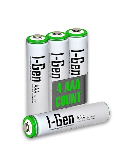 I-Gen B164 4 Adet AAA 900 mAh Şarj Edilebilir İnce Kalem Pil 1.2V Ni-MH Şarjlı Pil