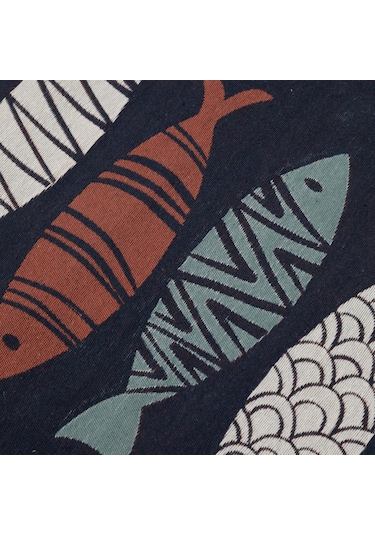 Mudo Home Larıssa Renkli Fısh Kilim Lacivert 80x150 Diğer