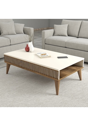 Variant Milan 3'Lü Salon Takımı - Ceviz - Krem