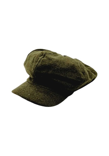 Uniquetrenders Kadın Arkadan Lastikli Kışlık Baretta Şapka Haki Yeşil