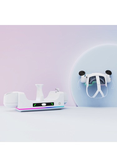 İplay Evrensel Vr Depolama Rafı Rgb Aydınlatmalı Şarj Duvar Montajı 001