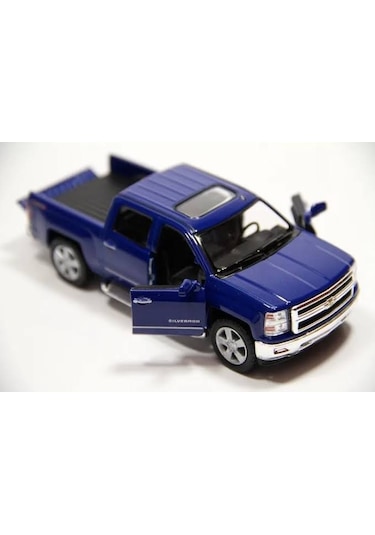 Kinsmart Chevy Silverado 2014 Ltz Mürettebat Kabini 4x4 1/46 Ölçekli Döküm Metal Model
