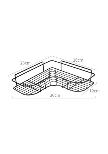 Beyaz Banyo Köşe Depolama Rafları Duvara Monte Raf Şampuan Tutucu Demir Duş Drenaj Sepeti Yumruksuz Organizatör Banyo Aksesuarları Beyaz