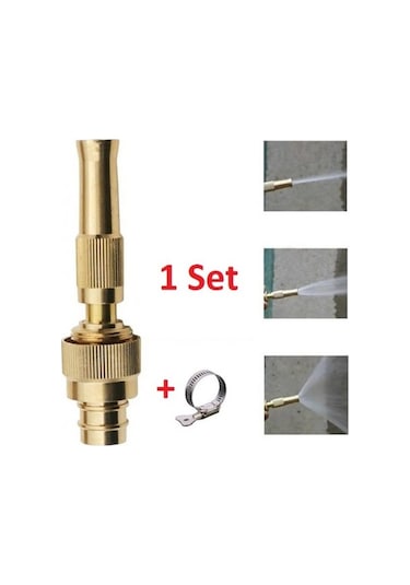 Rekotools-ayarlanabilir Basınçlı Hortum Başlığı Gold Pirinç Model