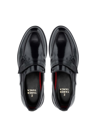 Tamer Tanca Erkek Hakiki Deri Siyah Deri Casual Ayakkabı 537 3461 Erk Ayk Sk24-25 Sıyah Dr Siyah