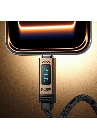 Wk Wdc-49 240w Tip-c Tip-c Ladon 4 Yüksek Hızlı Veri Kablosu, Uzunluğu: 1.2m Siyah